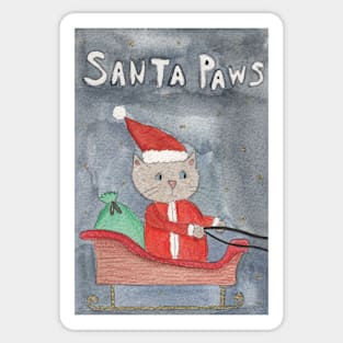 Santa paws painting Sticker